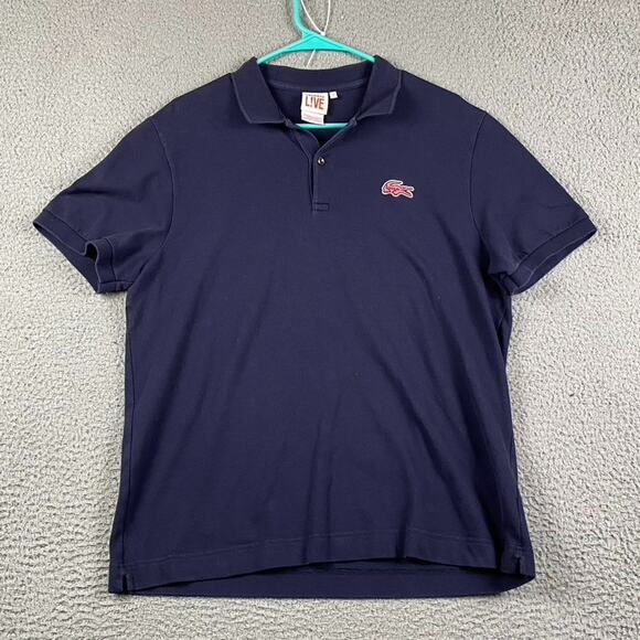 Lacoste Live Polo Golf Shirt Men's Size 7 Medium Navy Classic Causal Performance - Picture 1 of 7